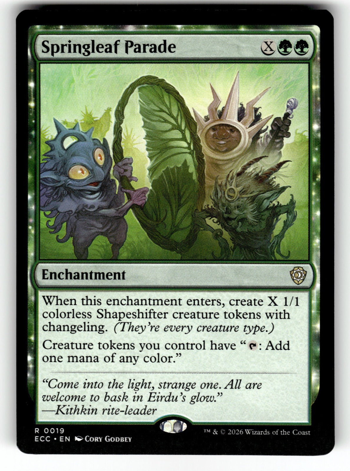 Springleaf Parade – 19 ECC: Commander: Lorwyn Eclipsed R NM
