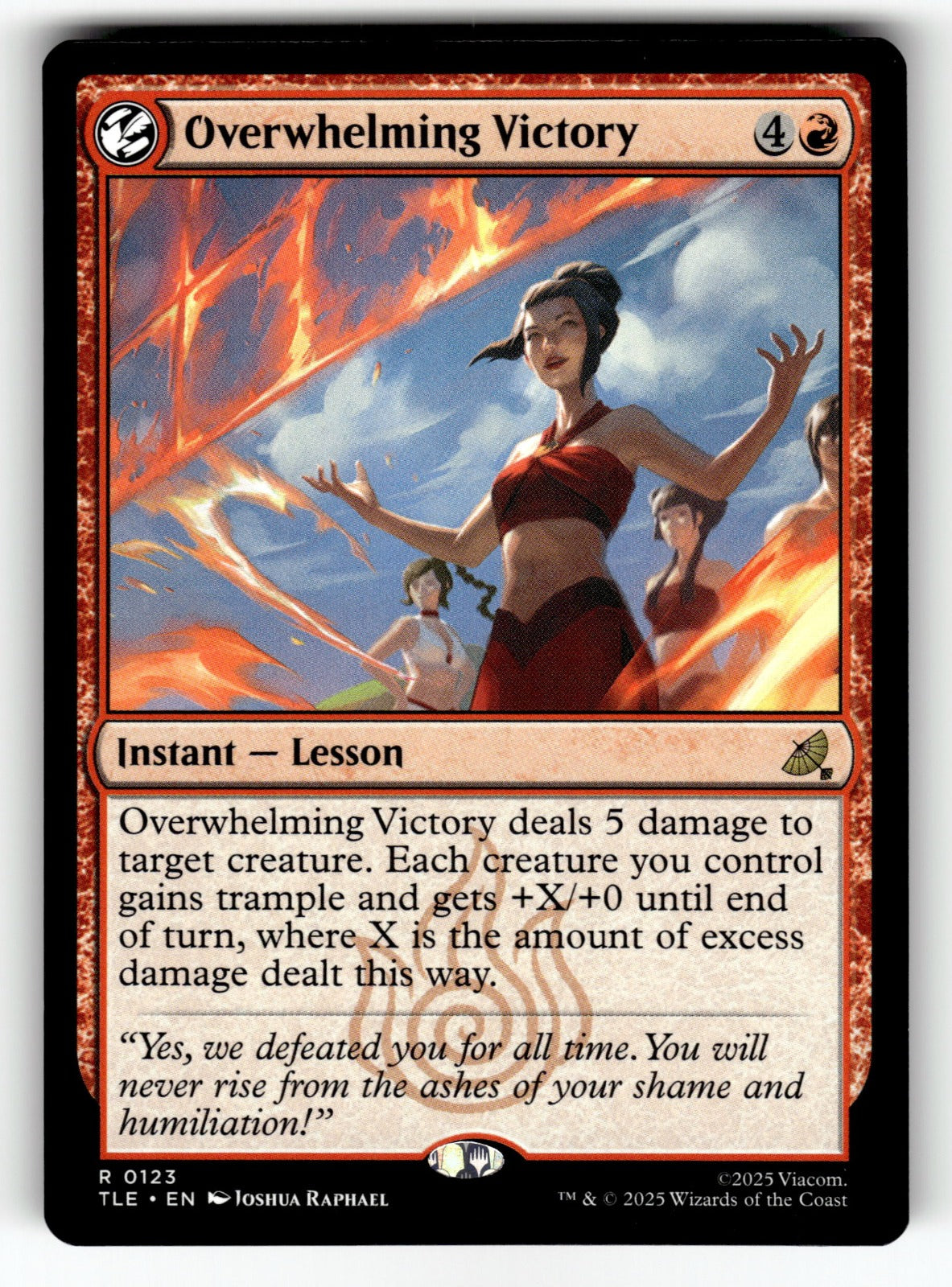Overwhelming Victory – 123 TLE: Avatar: The Last Airbender: Eternal-Legal R NM