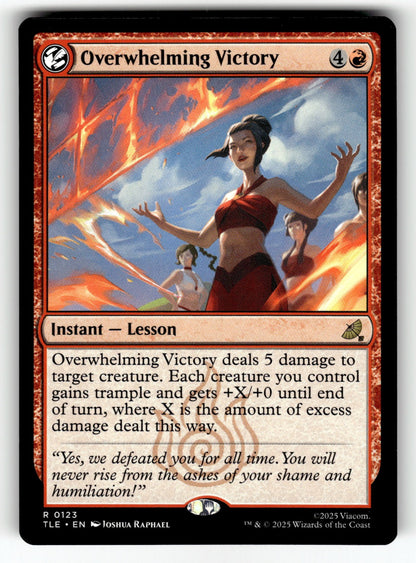 Overwhelming Victory – 123 TLE: Avatar: The Last Airbender: Eternal-Legal R NM