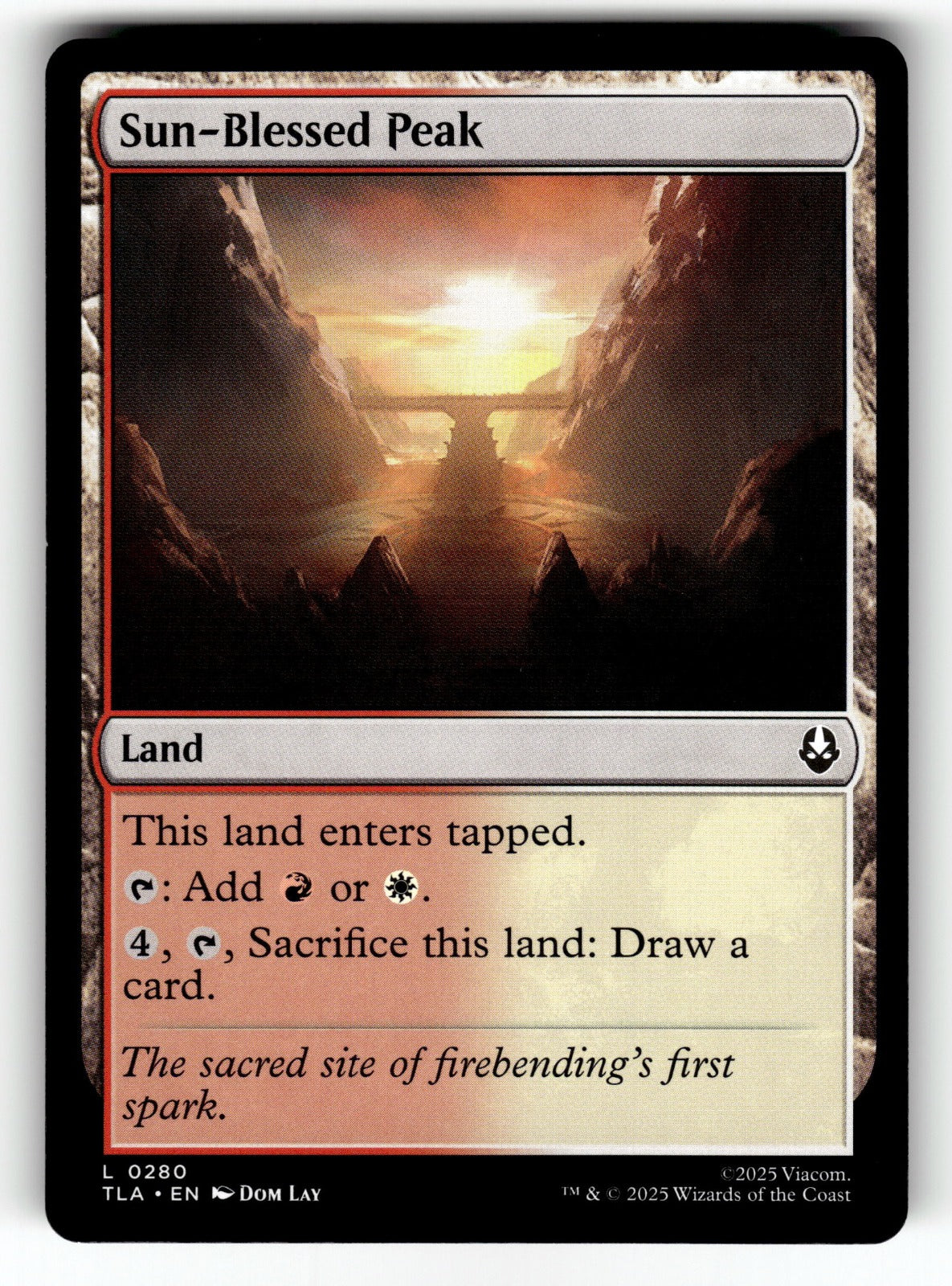 Sun Blessed Peak – 280 TLA: Avatar: The Last Airbender L NM