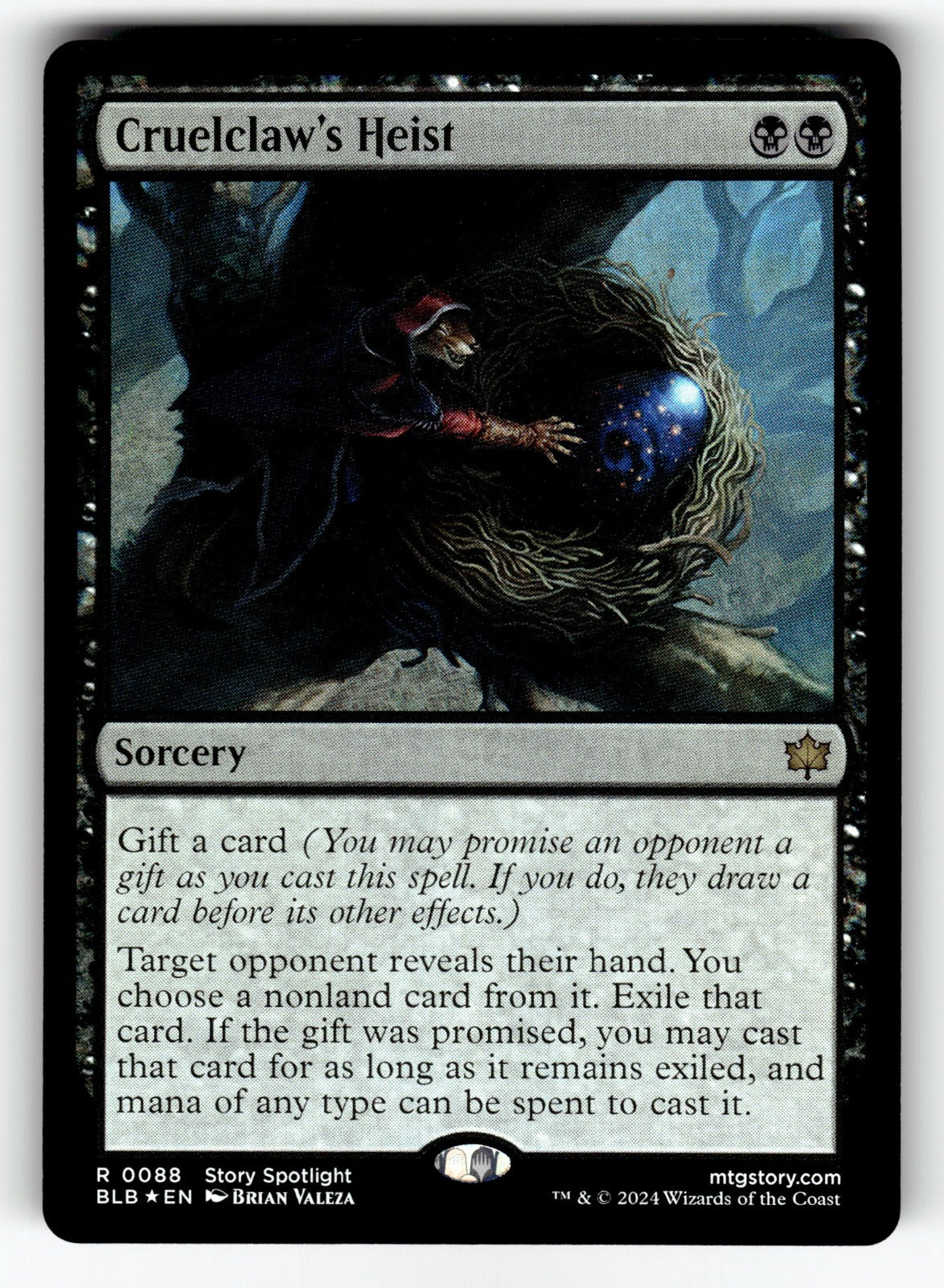 Cruelclaw's Heist – 88 BLB: Bloomburrow R Foil NM