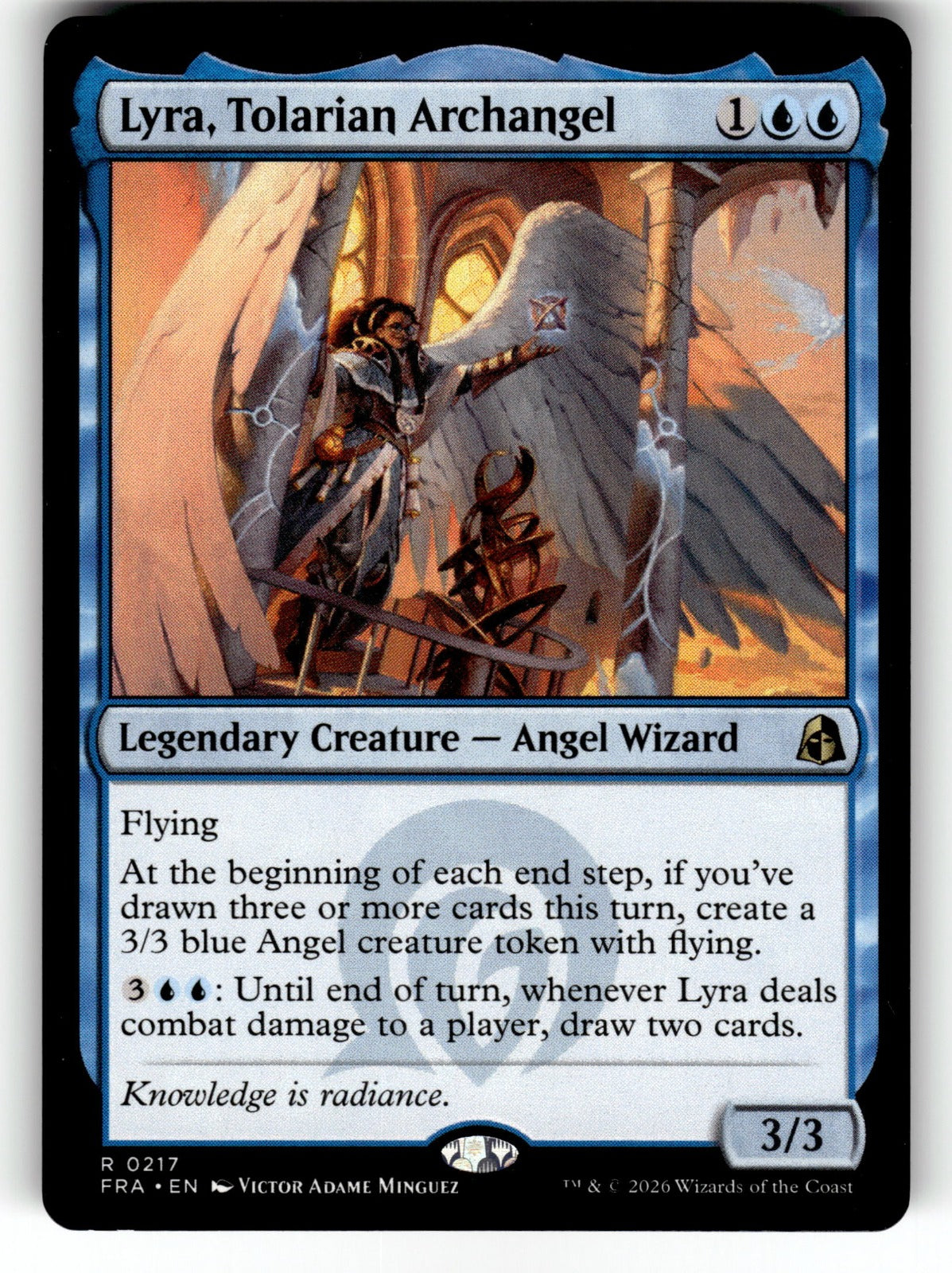 Lyra, Tolarian Archangel – 217 FRA: Reality Fracture R NM