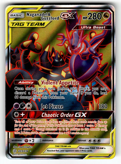 Naganadel & Guzzlord GX (Full Art) – 223/236 SM12: SM - Cosmic Eclipse Ultra Rare HoloNM
