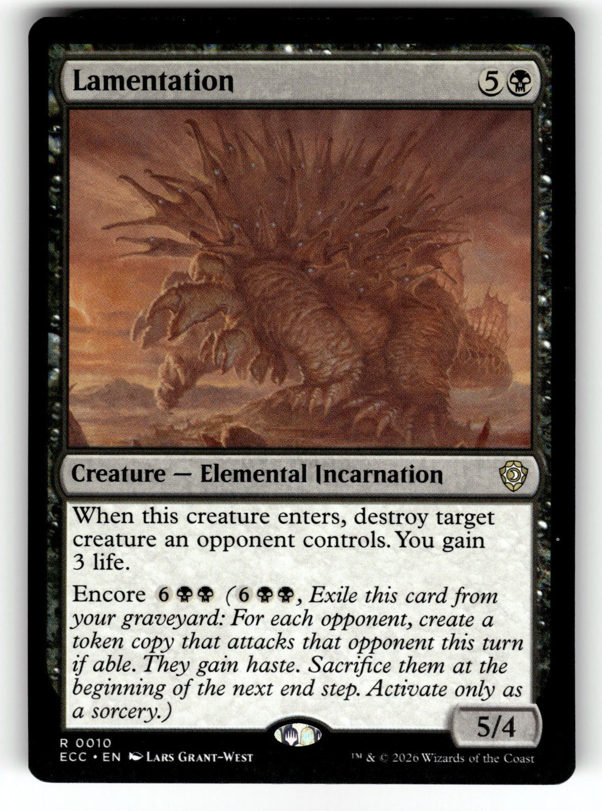 Lamentation – 10 ECC: Commander: Lorwyn Eclipsed R NM