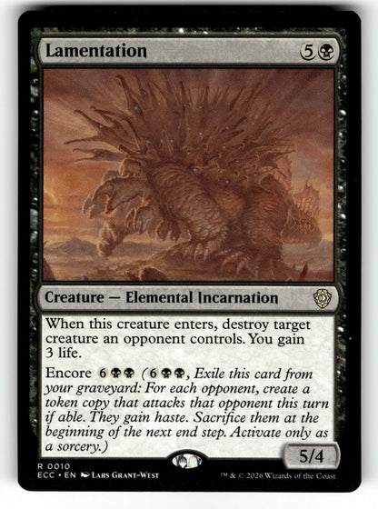 Lamentation – 10 ECC: Commander: Lorwyn Eclipsed R NM