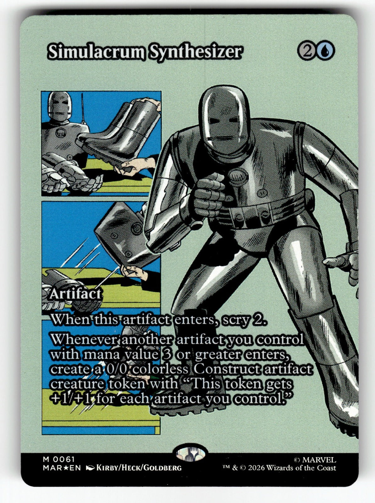 Simulacrum Synthesizer (Borderless) – 61 MAR: Marvel Universe Eternal-Legal M Foil NM