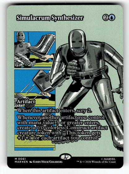 Simulacrum Synthesizer (Borderless) – 61 MAR: Marvel Universe Eternal-Legal M Foil NM