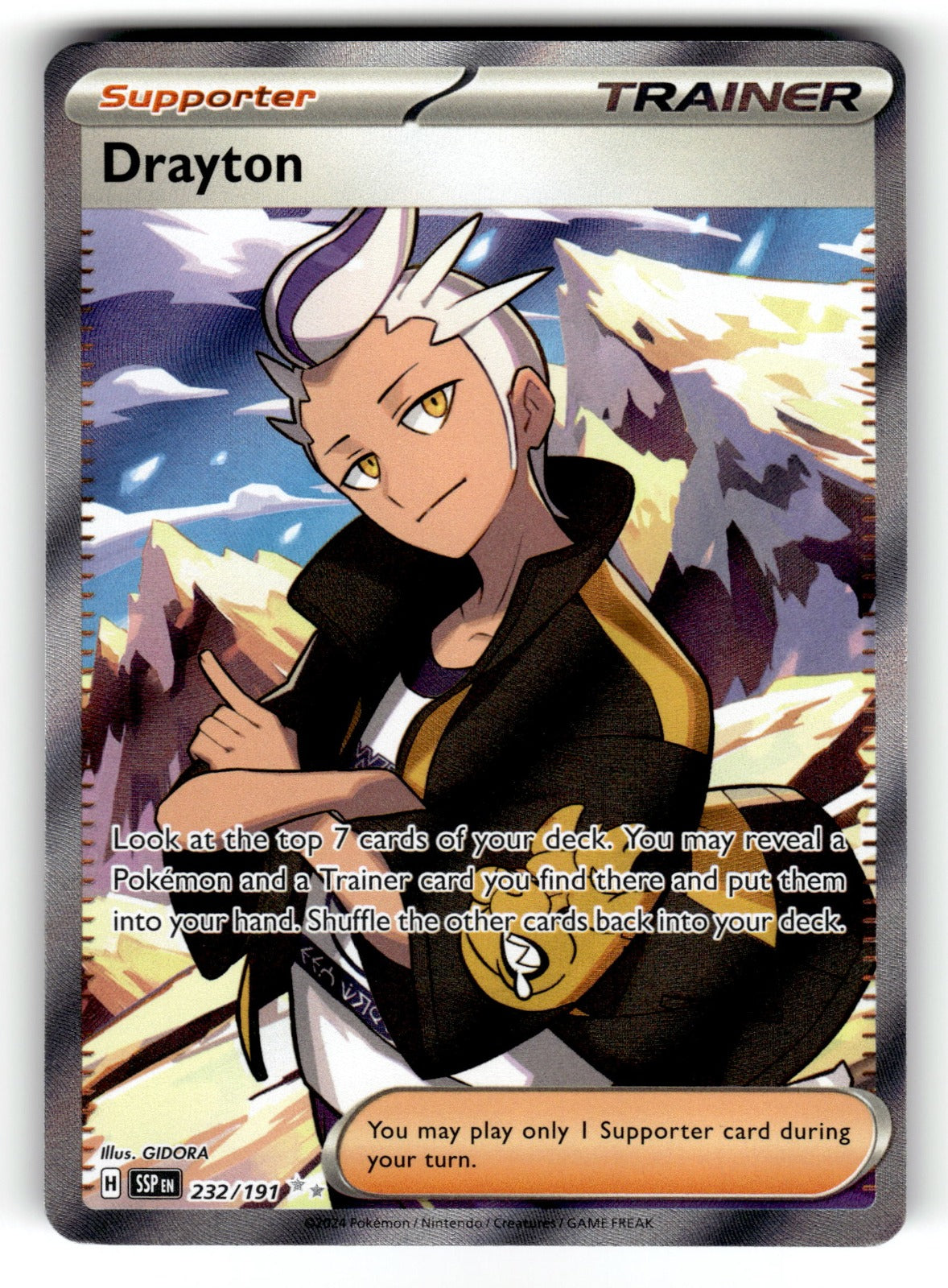 Drayton – 232/191 SSP: SV08: Surging Sparks Ultra Rare HoloNM