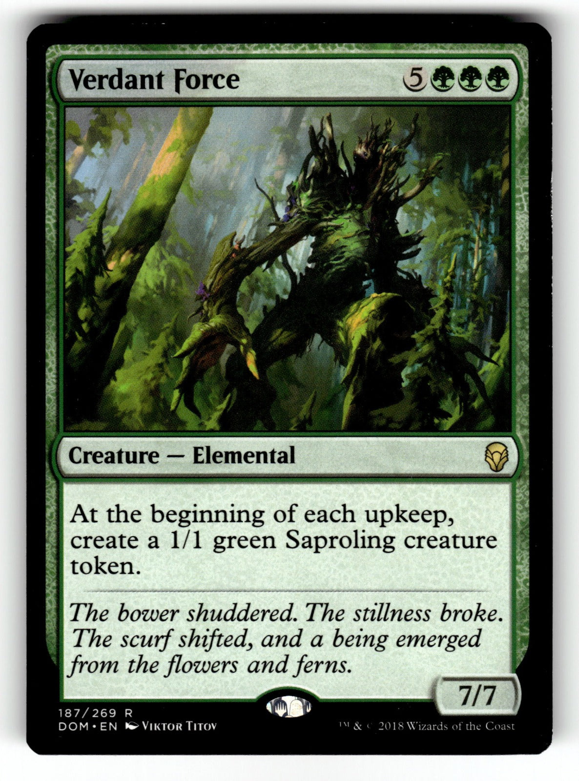 Verdant Force – 187 DOM: Dominaria R LP