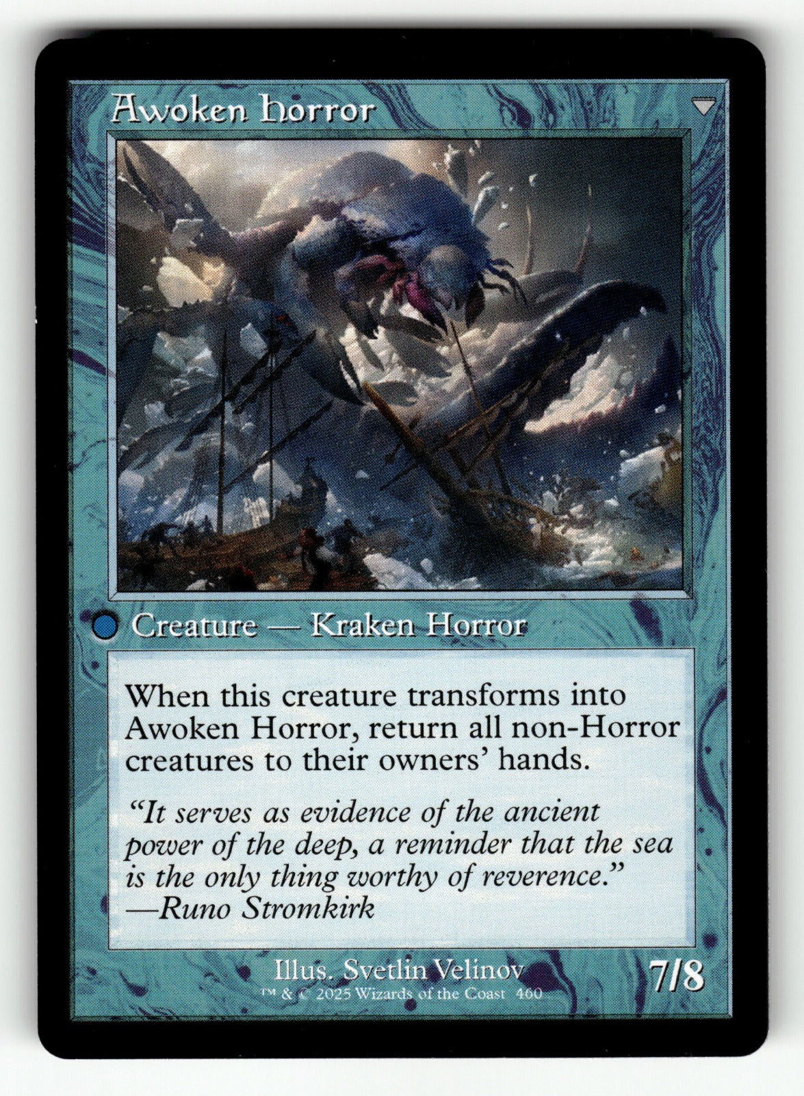 Thing in the Ice (Retro Frame) – 460 INR: Innistrad Remastered R LP (Back)