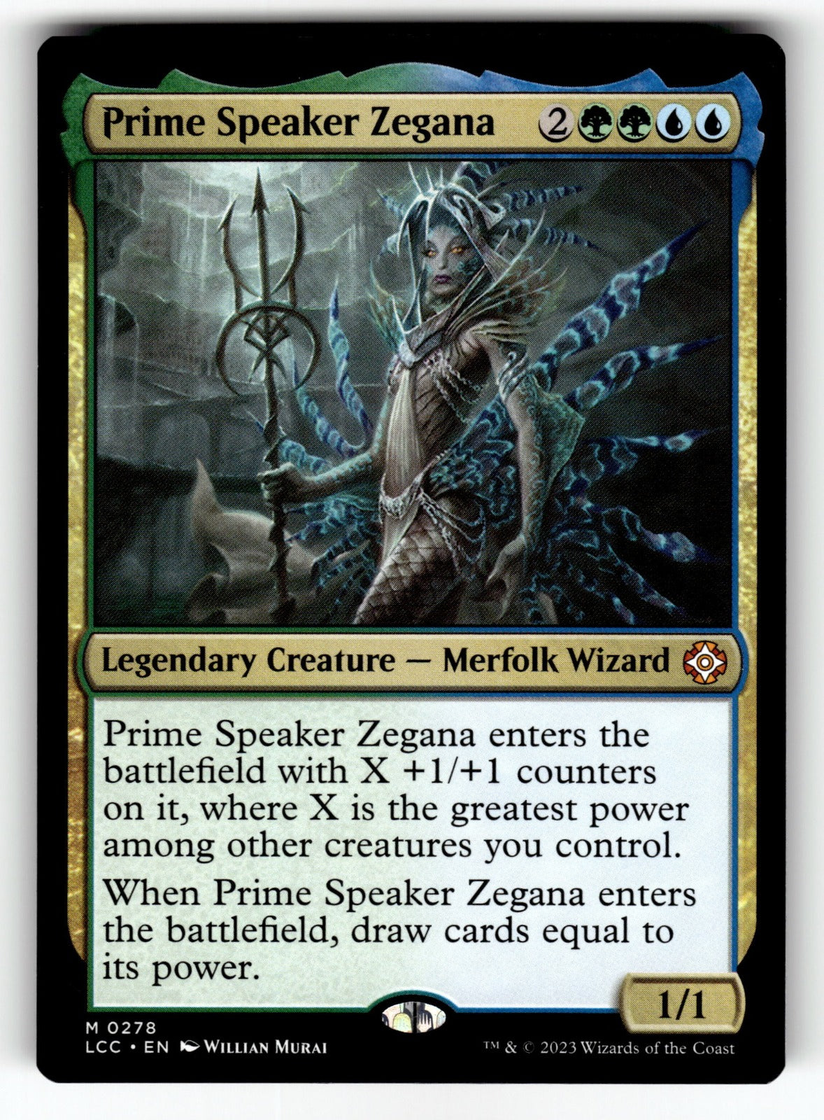 Prime Speaker Zegana – 278 LCC: Commander: The Lost Caverns of Ixalan M NM