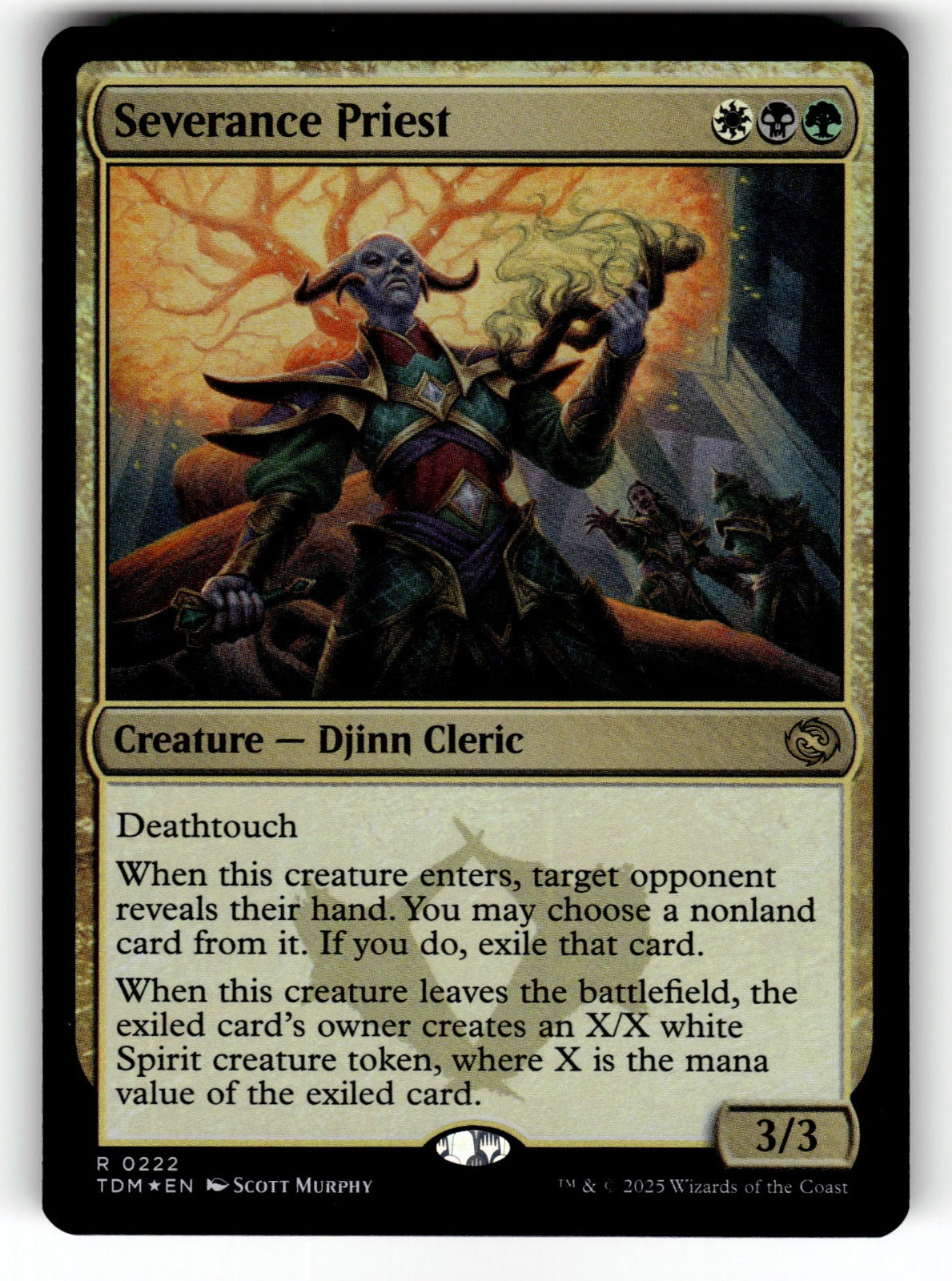 Severance Priest – 222 TDM: Tarkir: Dragonstorm R Foil NM