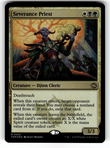 Severance Priest – 222 TDM: Tarkir: Dragonstorm R Foil NM