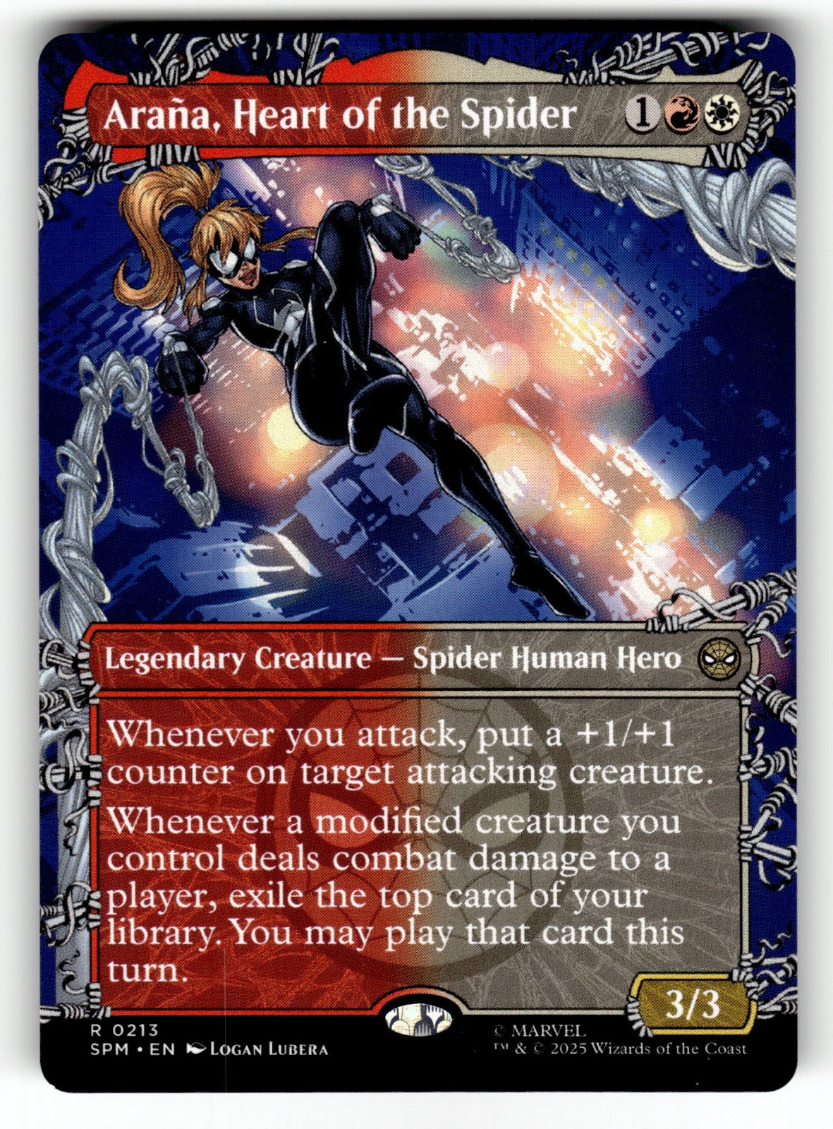 Arana, Heart of the Spider (Borderless) – 213 SPM: Marvel's Spider-Man R NM