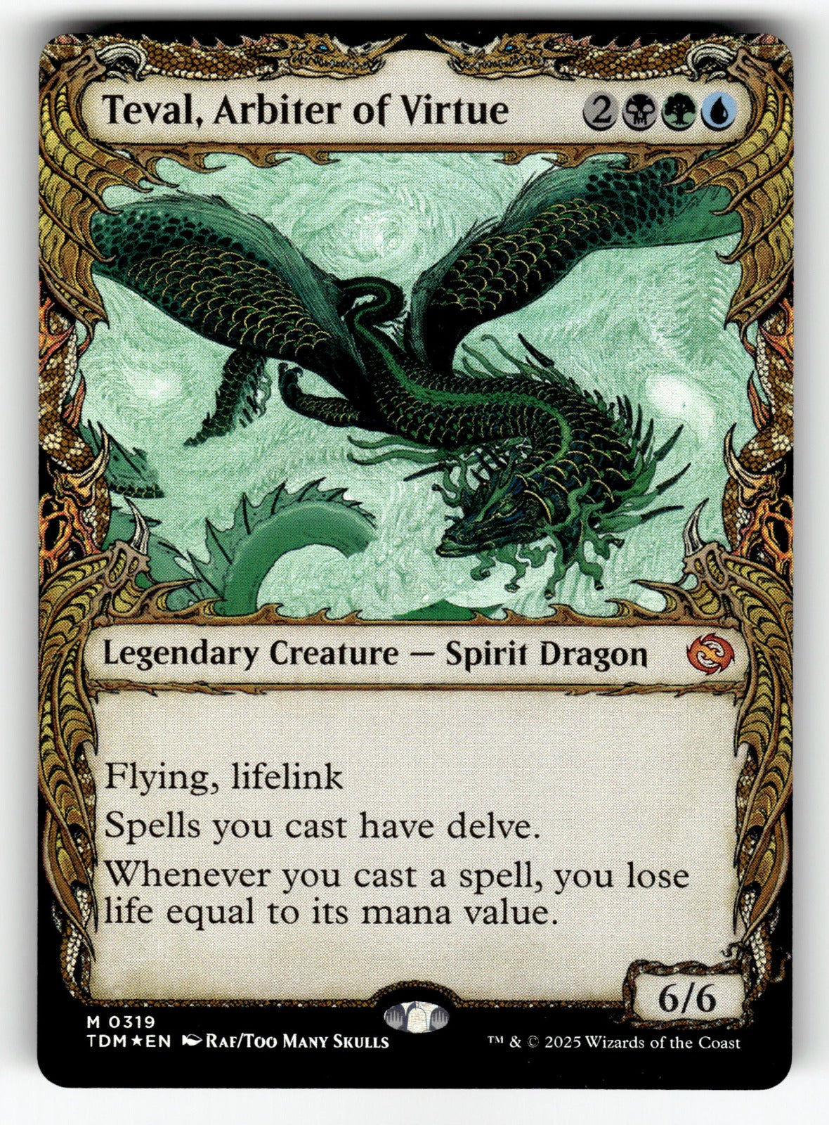Teval, Arbiter of Virtue (Showcase) – 319 TDM: Tarkir: Dragonstorm M Foil NM