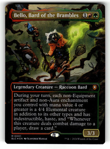 Bello, Bard of the Brambles (Borderless) – 1 BLC: Commander: Bloomburrow M Foil LP