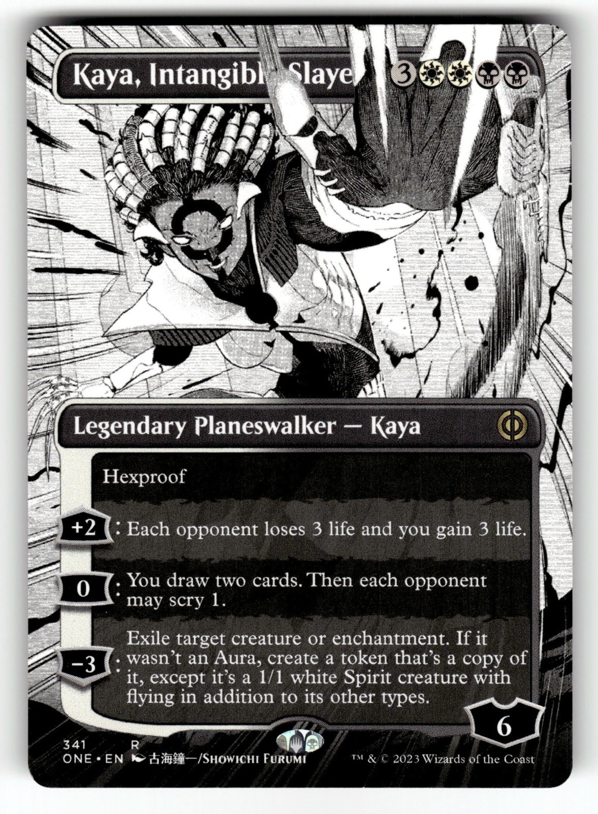 Kaya, Intangible Slayer (Borderless) – 341 ONE: Phyrexia: All Will Be One R NM
