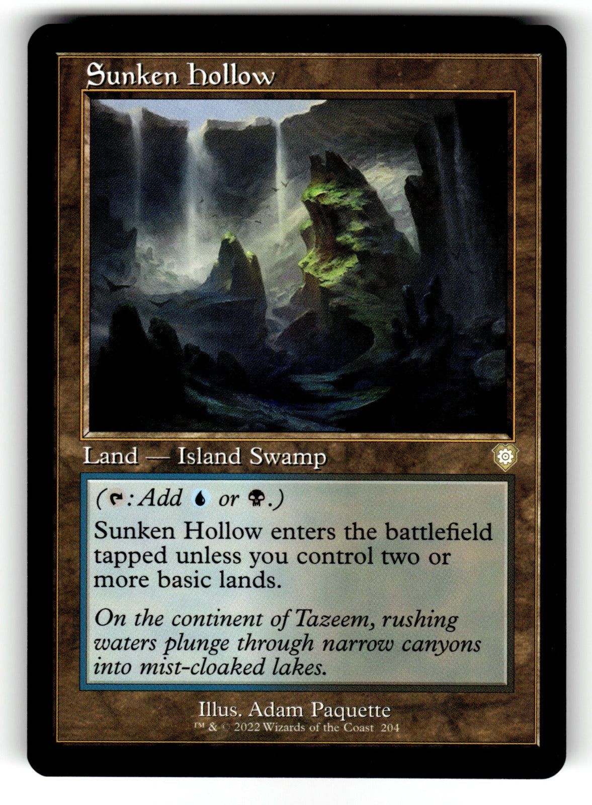 Sunken Hollow (Retro Frame) – 204 BRC: Commander: The Brothers' War R NM