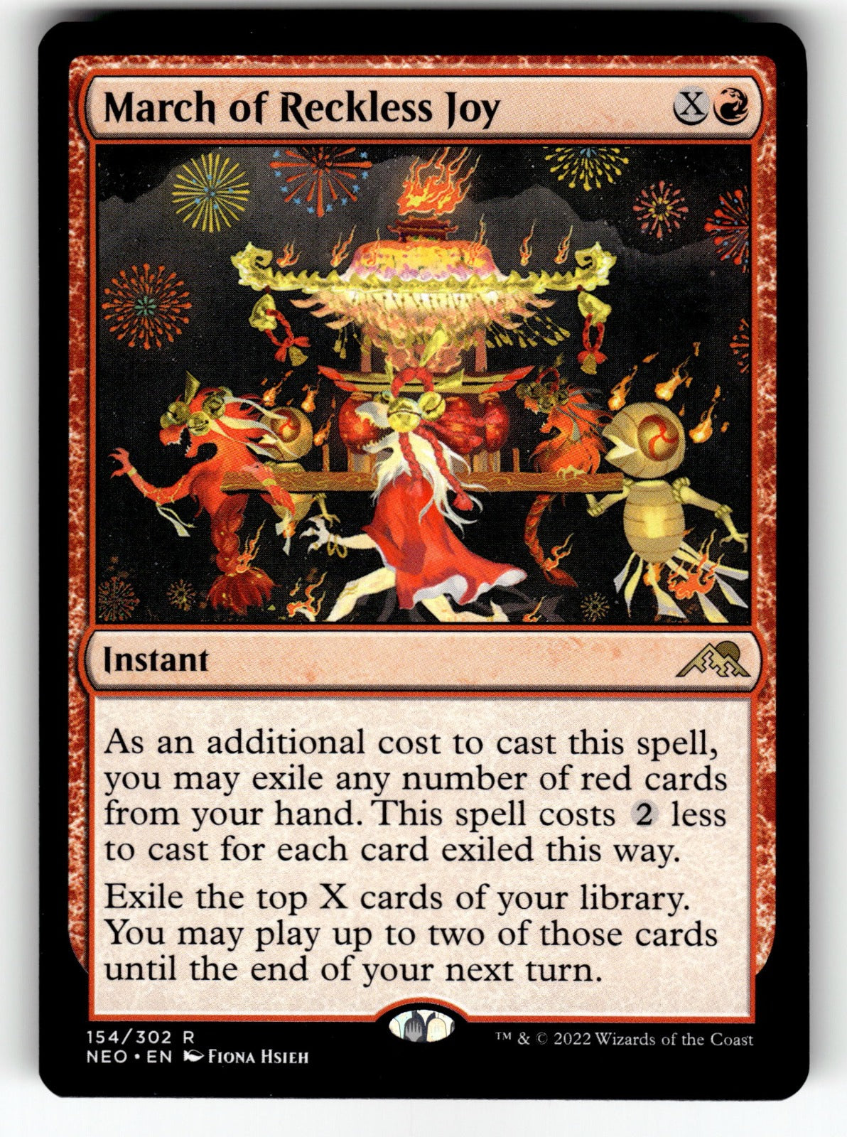 March of Reckless Joy – 154 NEO: Kamigawa: Neon Dynasty R NM