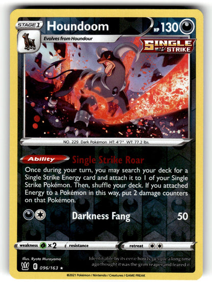 Houndoom – 096/163 SWSH05: SWSH05: Battle Styles Holo Rare Reverse Holo NM