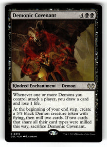 Demonic Covenant – 19 DSC: Commander: Duskmourn: House of Horror R NM