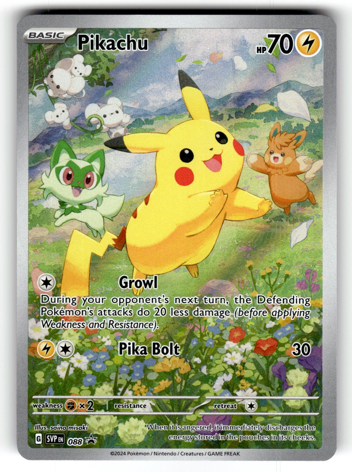 Pikachu – 088 SVP: SV: Scarlet & Violet Promo Cards Promo Holo NM