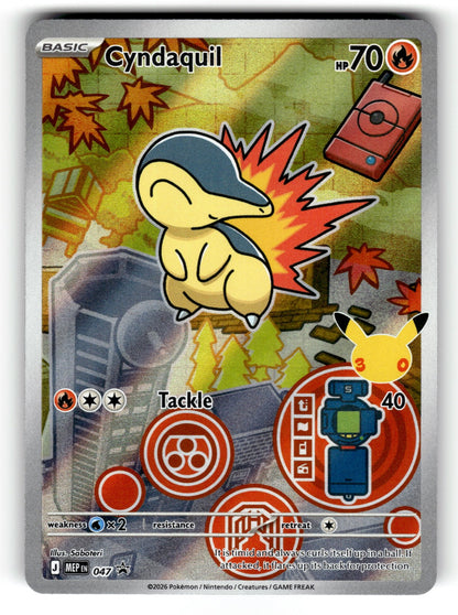 Cyndaquil – 047 MEP: ME: Mega Evolution Promo Promo Holo NM