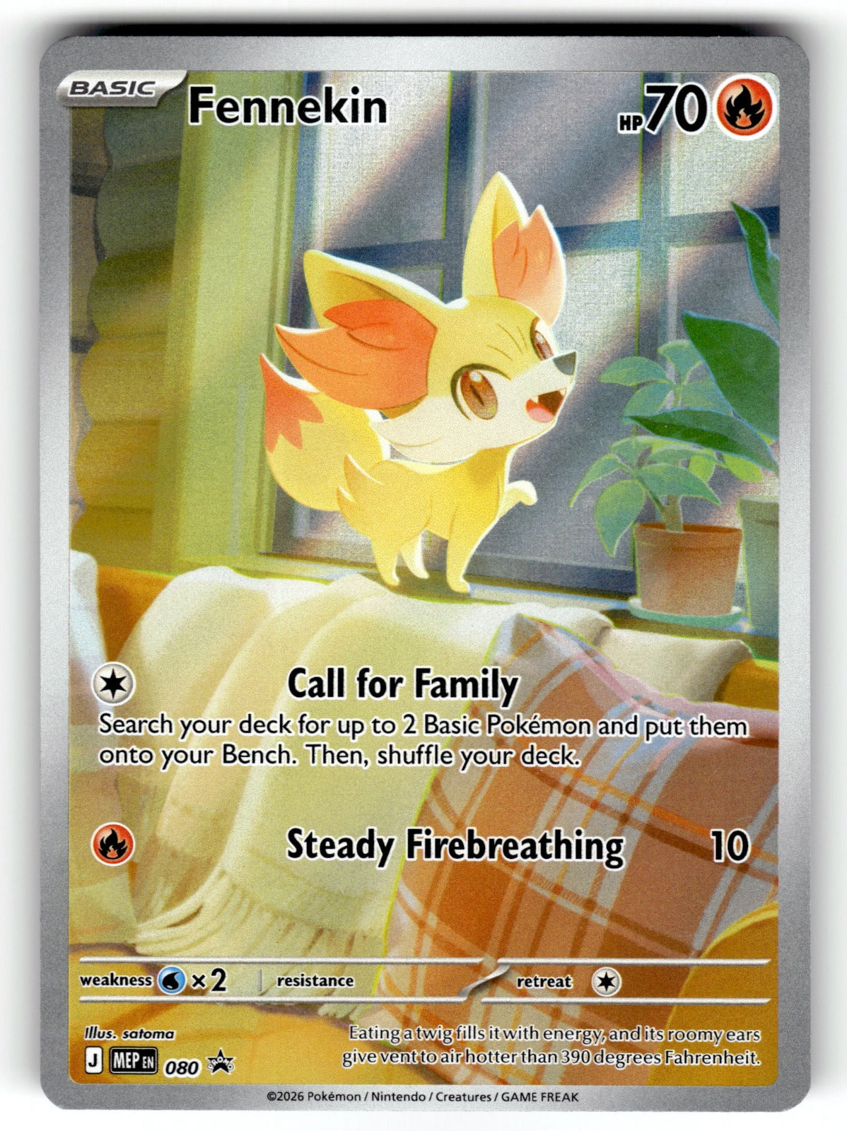 Fennekin – 080 MEP: ME: Mega Evolution Promo Promo Holo NM