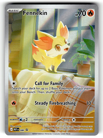Fennekin – 080 MEP: ME: Mega Evolution Promo Promo Holo NM