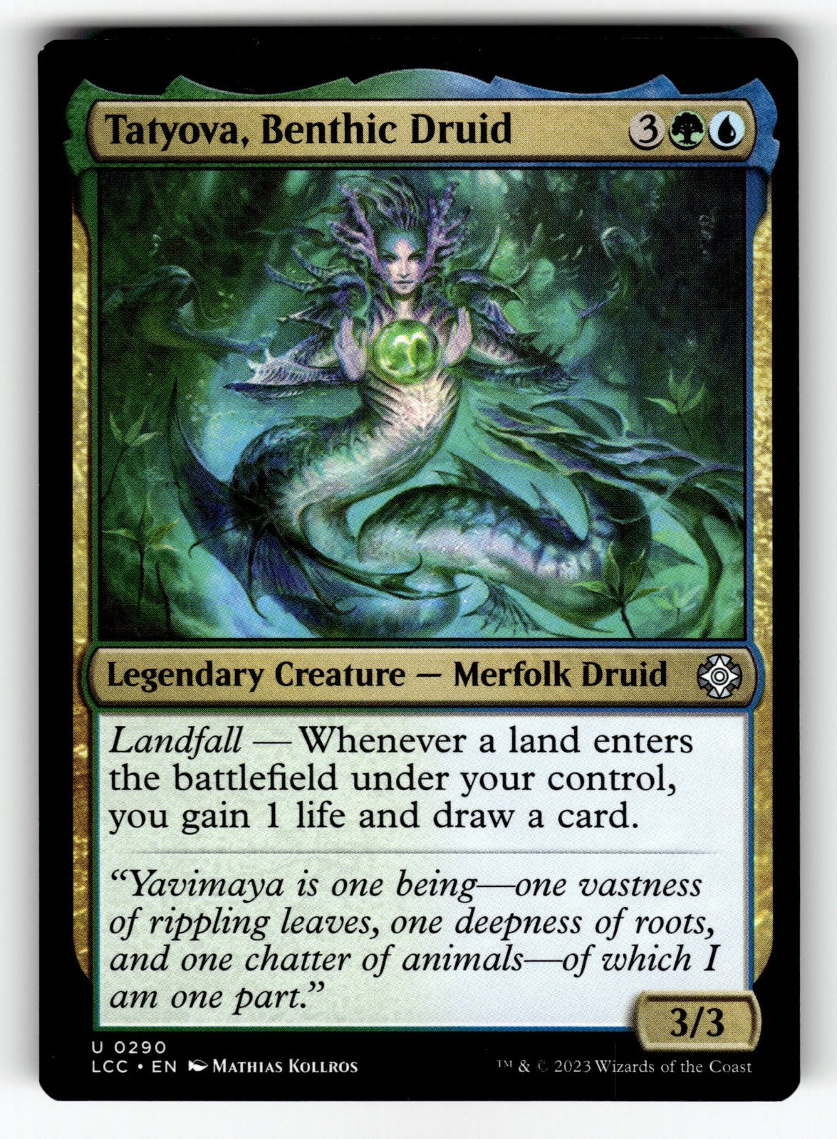 Tatyova, Benthic Druid – 290 LCC: Commander: The Lost Caverns of Ixalan U NM