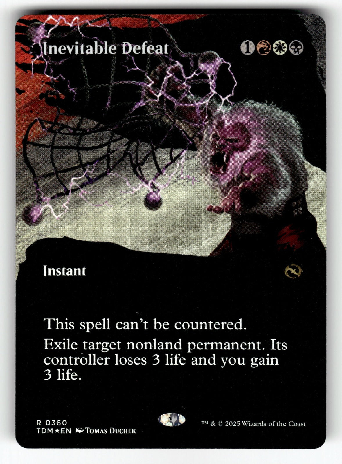 Inevitable Defeat (Borderless) – 360 TDM: Tarkir: Dragonstorm R Foil NM