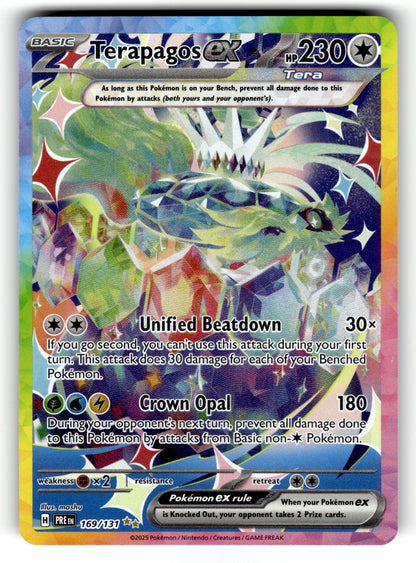 Terapagos ex 169/131 PRE: Prismatic Evolutions Special Illustration Rare Holo NM