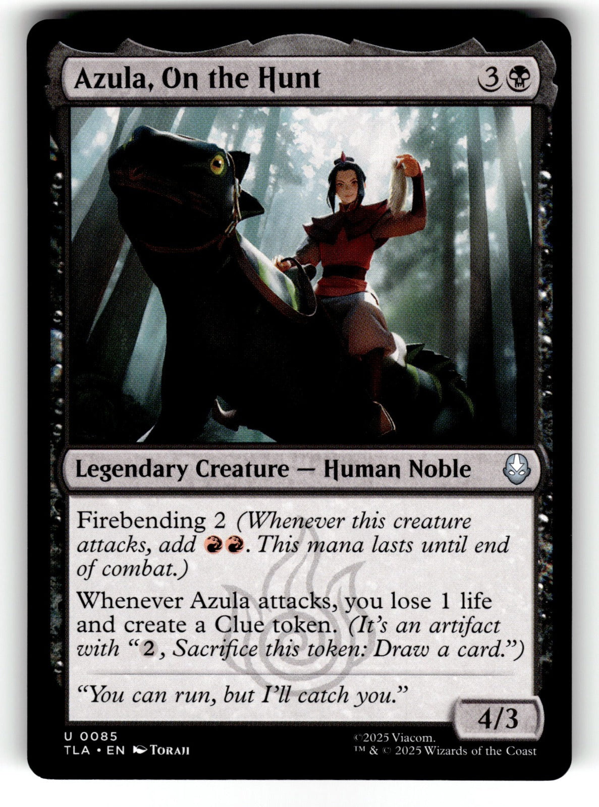 Azula, On the Hunt – 85 TLA: Avatar: The Last Airbender U NM
