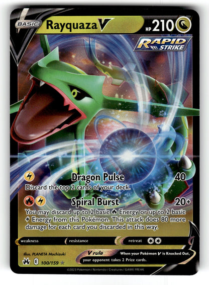Rayquaza V – 100/159 CRZ: SWSH: Crown Zenith Ultra Rare Holo NM