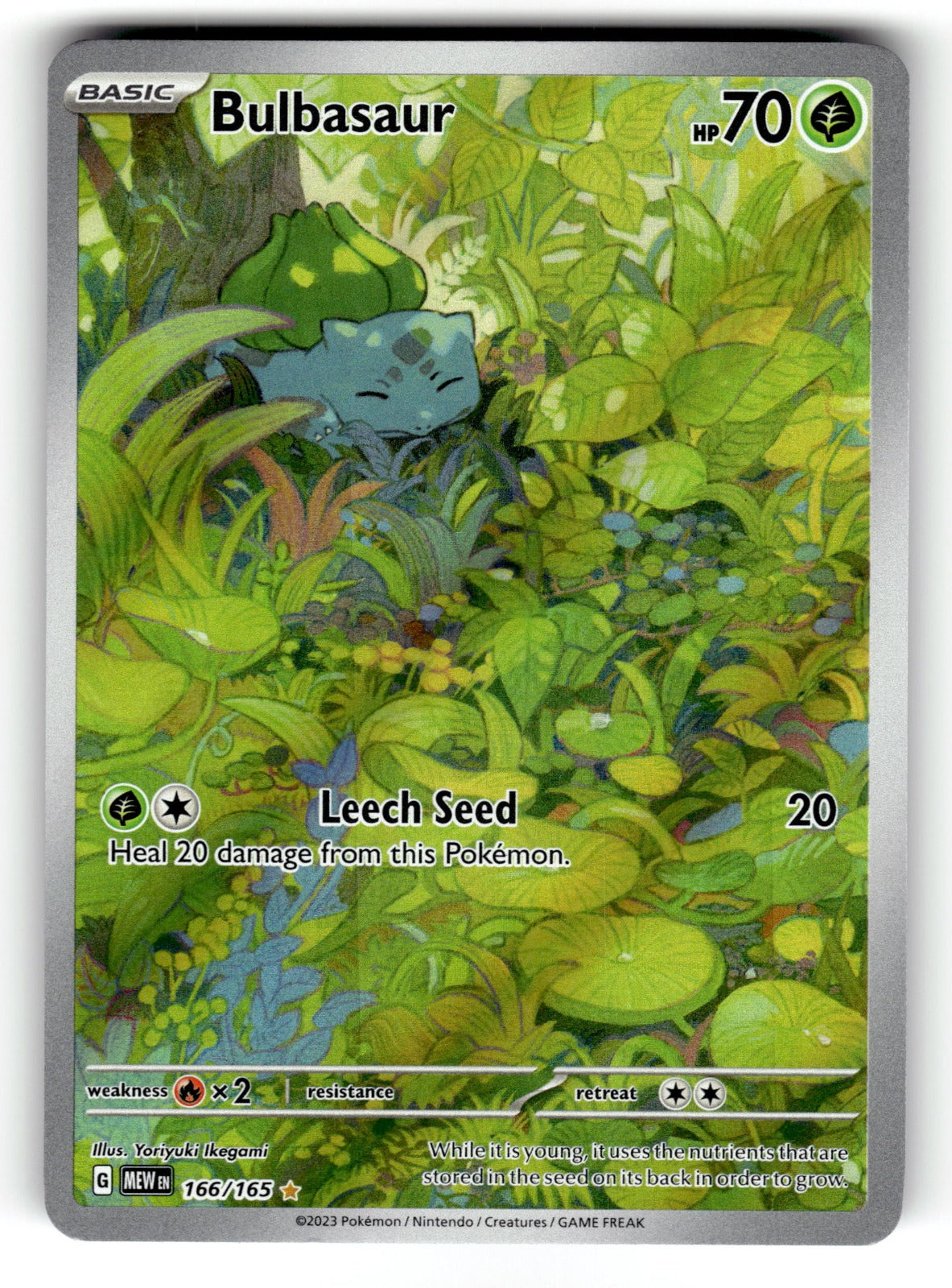 Bulbasaur – 166/165 MEW: SV: Scarlet & Violet 151 Illustration Rare Holo LP