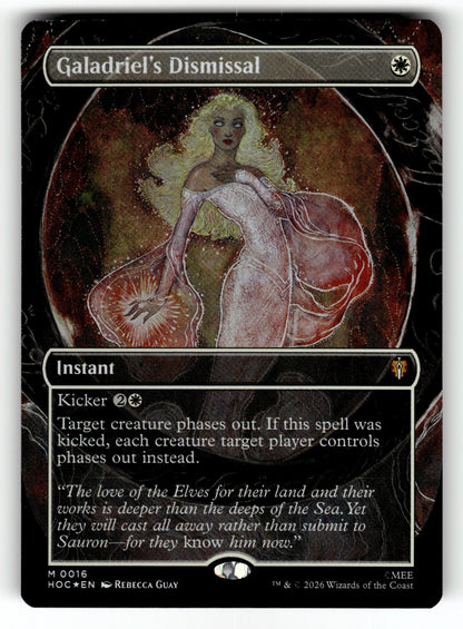 Galadriel's Dismissal (Borderless) – 16 HOC: The Hobbit: Eternal-Legal R Foil NM