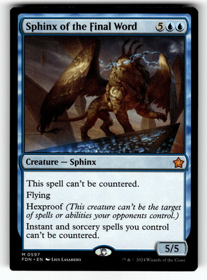 Sphinx of the Final Word – 597 FDN: Foundations M NM