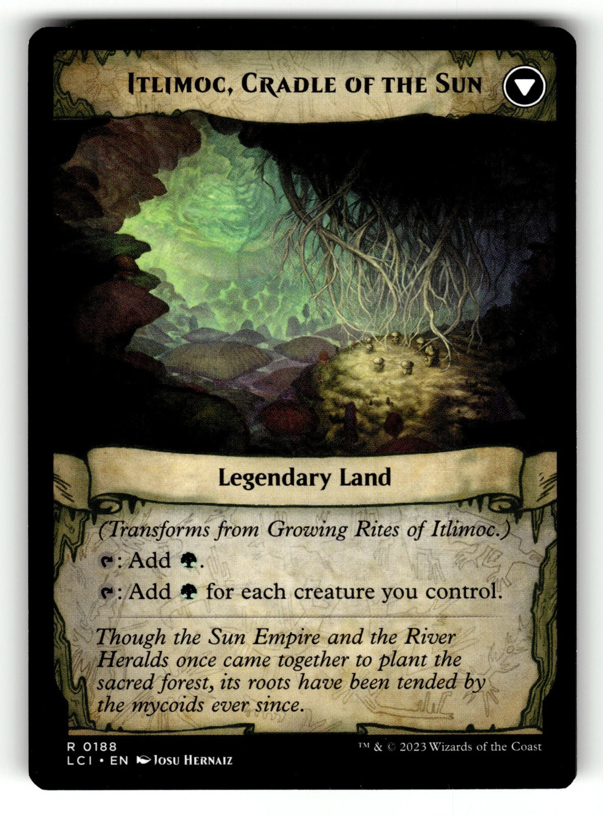 Growing Rites of Itlimoc – 188 LCI: The Lost Caverns of Ixalan R NM (Back)