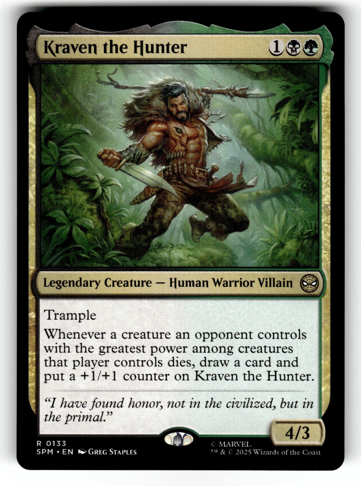 Kraven the Hunter – 133 SPM: Marvel's Spider-Man R NM