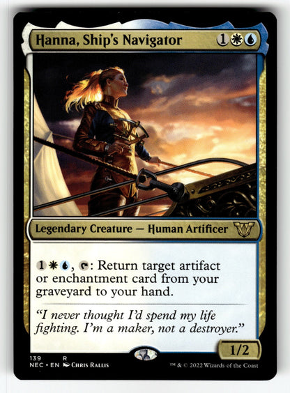 Hanna, Ship's Navigator – 139 NEC: Commander: Kamigawa: Neon Dynasty R NM