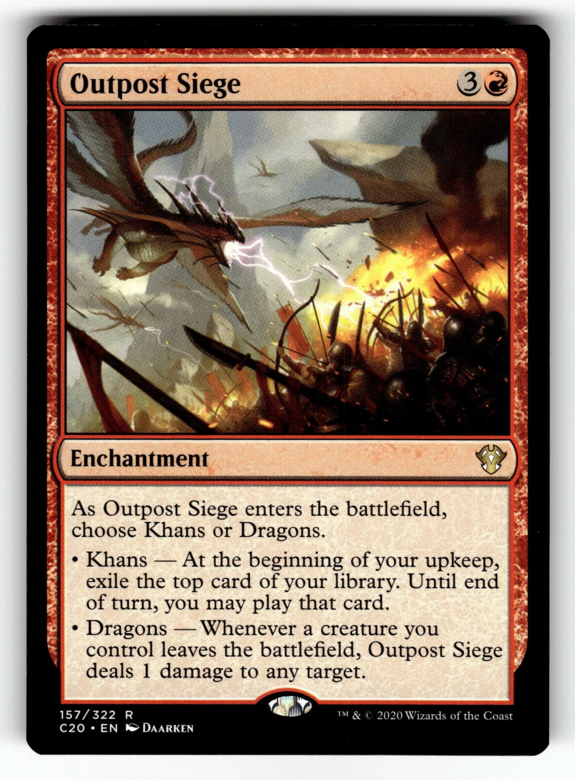 Outpost Siege – 157 C20: Commander 2020 R NM