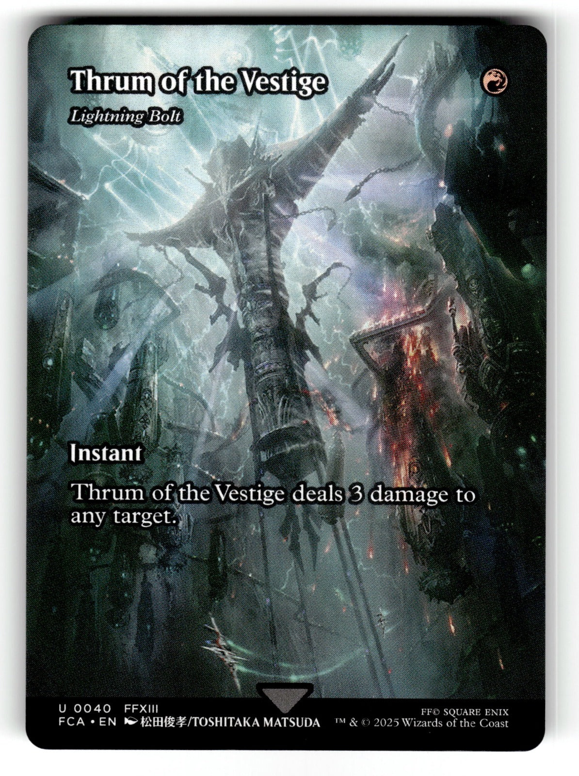 Thrum of the Vestige - Lightning Bolt (Showcase) – 40 FCA: FINAL FANTASY: Through the Ages U NM