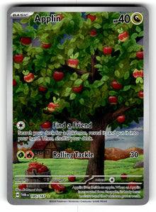 Applin – 185/167 TWM: SV06: Twilight Masquerade Illustration Rare Holo NM