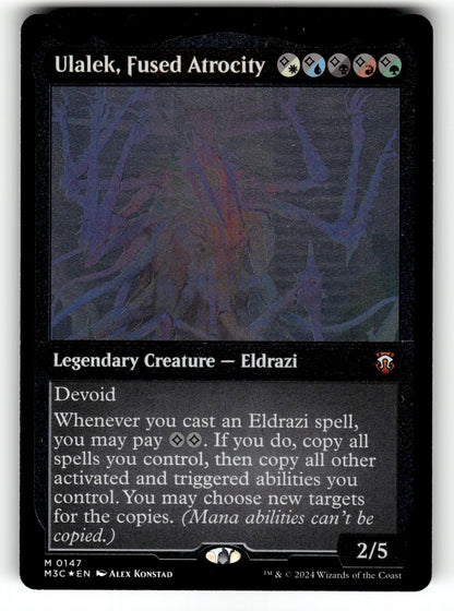 Ulalek, Fused Atrocity (Display Commander) - Thick Stock – 147 M3C: Commander: Modern Horizons 3 M Foil NM