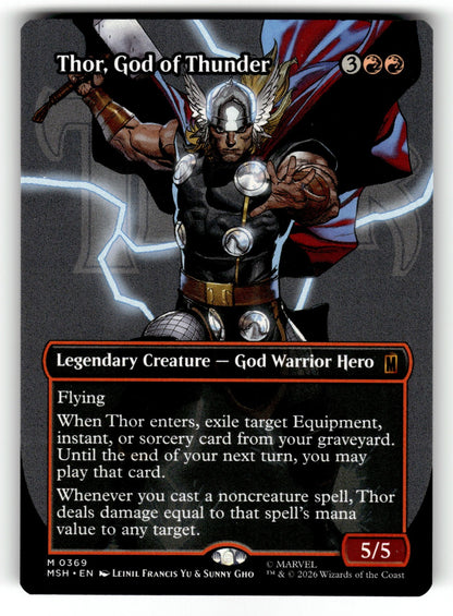 Thor, God of Thunder (Borderless) – 369 MSH: Marvel Super Heroes M NM