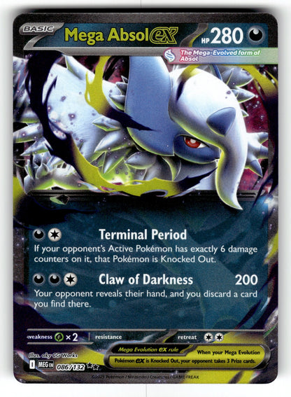Mega Absol ex - – 086/132 MEG: ME01: Mega Evolution Double Rare Holo NM