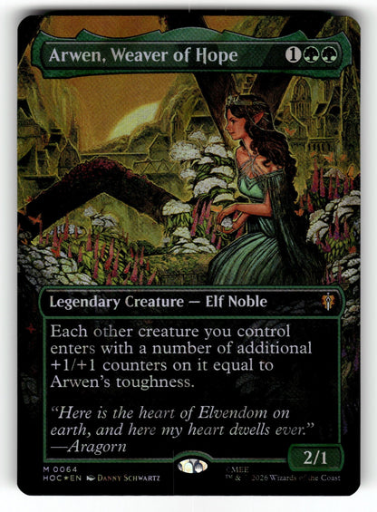 Arwen, Weaver of Hope (Borderless) (Surge Foil) – 64 HOC: The Hobbit: Eternal-Legal M NM