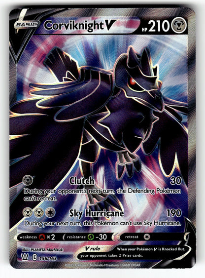 Corviknight V (Full Art) – 156/163 SWSH05: SWSH05: Battle Styles Ultra Rare HoloNM