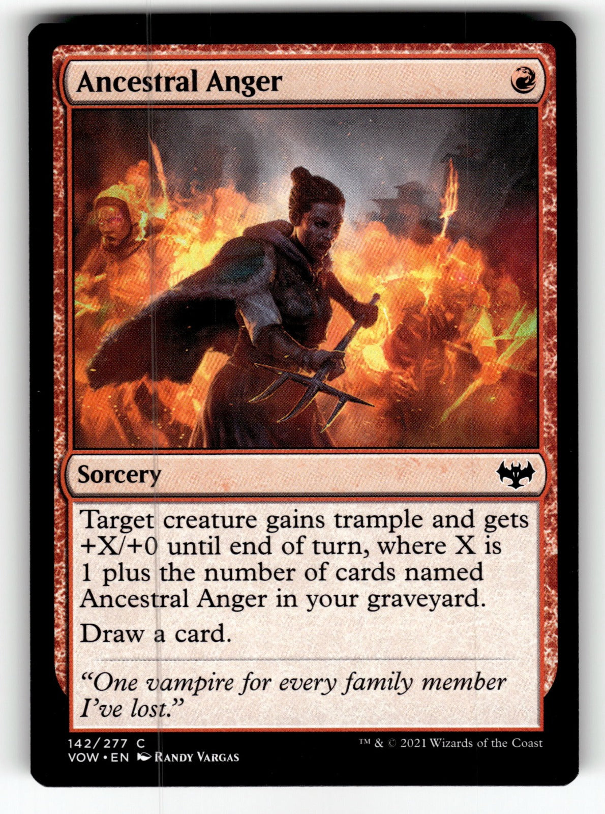 Ancestral Anger – 142 VOW: Innistrad: Crimson Vow C NM