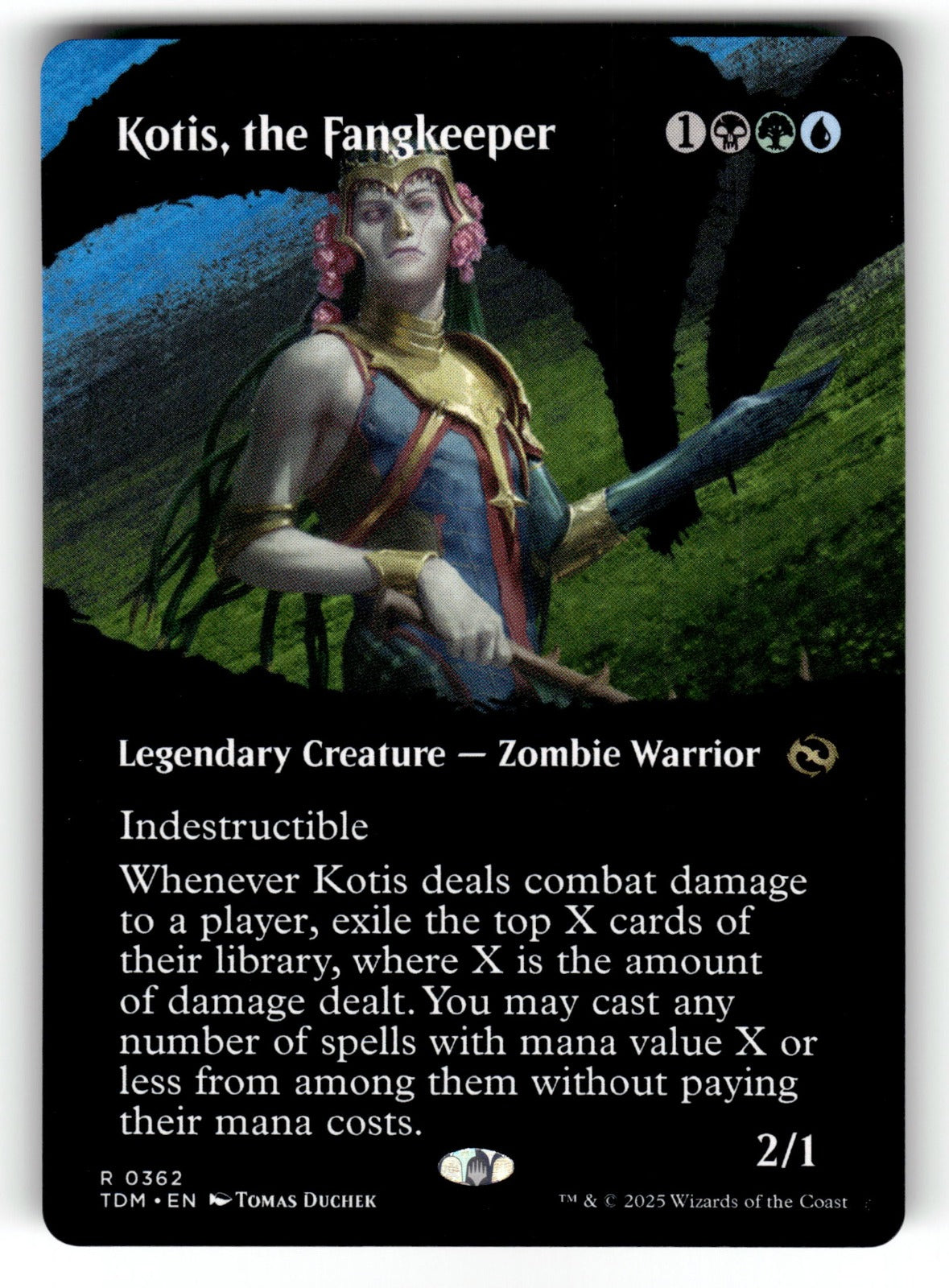 Kotis, the Fangkeeper (Borderless) – 362 TDM: Tarkir: Dragonstorm R NM